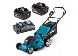 Аккумуляторная газонокосилка бесщеточная Makita DLM480CT2 (2акум.18В 5Аг/зарядний) (DLM480CT2) фото