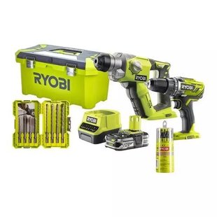 Набір з двох акумуляторних інструментів Ryobi ONE+ R18DDSDS-125T (5133005087) фото