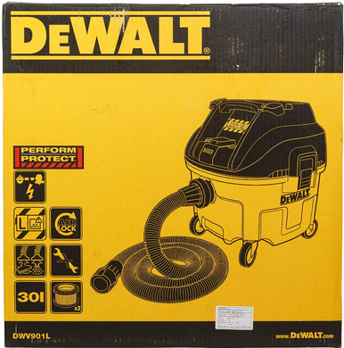 Пылесос сетевой DeWALT DWV901L (1400 Вт, 4080 л/мин) (DWV901L) фото