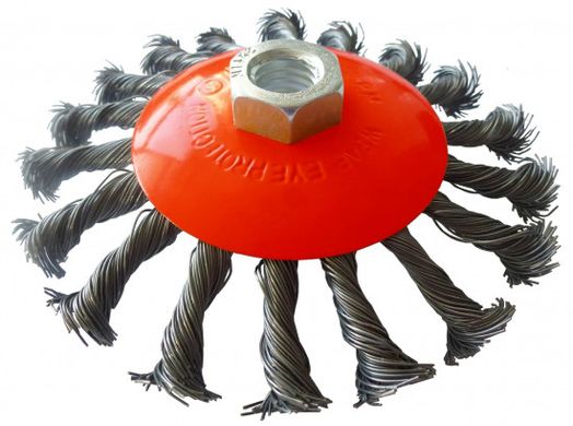 Щітка конусна з плетеного дроту WERK 115мм (40391) фото