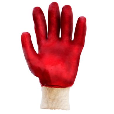 Перчатки трикотажные с ПВХ покрытием (красные манжет) Sigma (9444361) (9444361) фото