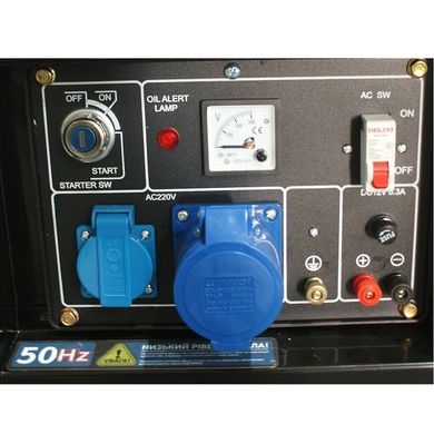 Дизельний генератор для дому PROFI-TEC PE-5700DE (5.7кВт, електростартер) (pt5189) фото