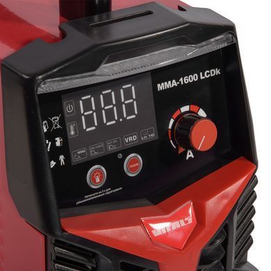 Зварювальний інвертор Vitals MMA-1600 LCDk з цифровим дисплеєм та кейсом (k241886) фото