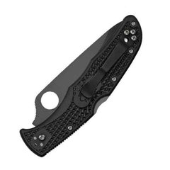 Нож складний Spyderco Endura 4 Black Blade, напівсерейтор (C10PSBBK)