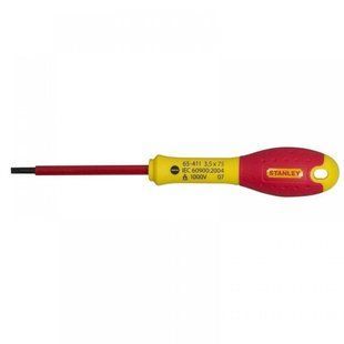 Отвертка электрика FatMax VDE 1000V изолированная с жалом под шлиц SL3.5 длиной 75 мм STANLEY 0-65-411 (0-65-411) фото