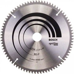 Пильний диск по дереву Bosch Optiline Wood 254 * 2,5 * 30 мм (2608640437) фото