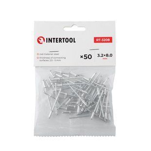 Заклепка алюминиевая, 3,2&times;8,0 мм, 50 шт. INTERTOOL RT-3208 (RT-3208) фото