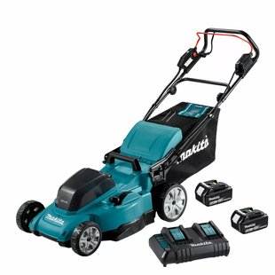 Аккумуляторная газонокосилка бесщеточная Makita DLM481CT2 (2акум.18В 5Аг/зарядний) (DLM481CT2) фото