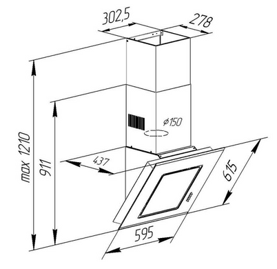 Вытяжка Pyramida BT 60 M WH (BT60MWH) фото