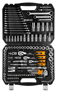 Набор инструментов Neo Tools, 150 ед., 1, 4, 3, 1/2 CrV (08-668) фото