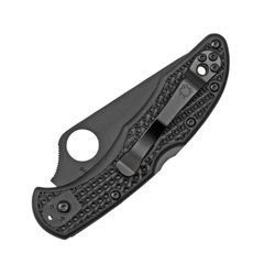 Нож складний Spyderco Delica 4 Black Blade, напівсерейтор (C11PSBBK)