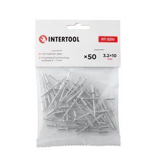 Заклепка алюминиевая, 3,2&times;10 мм, 50 шт. INTERTOOL RT-3210 (RT-3210) фото