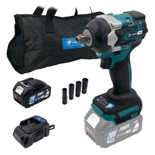 Акумуляторний безщітковий ударний гайковерт PROFI-TEC DTW500BL POWERLine (1&times;PT2040MP (4.0 Аг), ЗП) (pt7602) фото