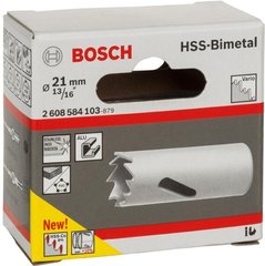 Биметаллическая коронка Bosch HSS-Bimetall, 21 мм 13/16ʺ (2608584103) фото