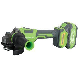 Акумуляторна болгарка Grosser GAG 122KBS (20 В, 125 мм, 3000&ndash;9800 об/хв, Kickback Control, 2 АКБ 4 Ач, ЗП, кейс) (G0311) фото