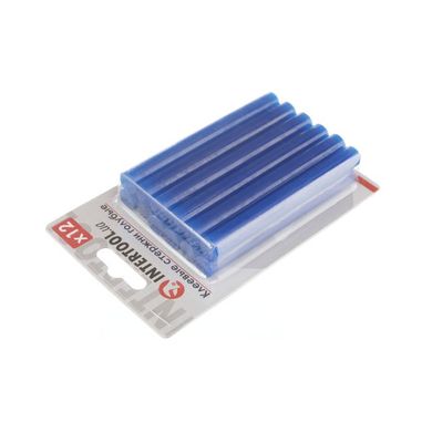 Комплект блакитних клейових стрижнів 11,2мм * 100мм, 12шт INTERTOOL RT-1052 (RT-1052) фото