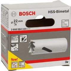 Біметалічна коронка Bosch HSS-Bimetall, 22 мм, 7 / 8" (2608584104) фото