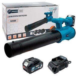 Повітродувка акумуляторна для саду PROFI-TEC PLB2036BL POWERLine (1&times;PT2050HE (5.0 Ач), зарядний пристрій) (pt6398) фото
