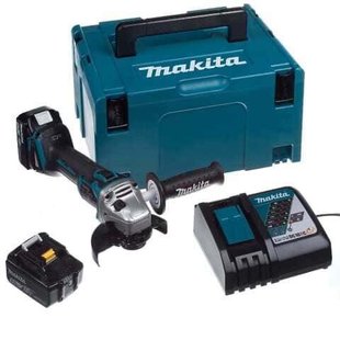 Аккумуляторная бесщеточная угловая шлифмашина Makita DGA 504 RTJ (DGA504RTJ) фото